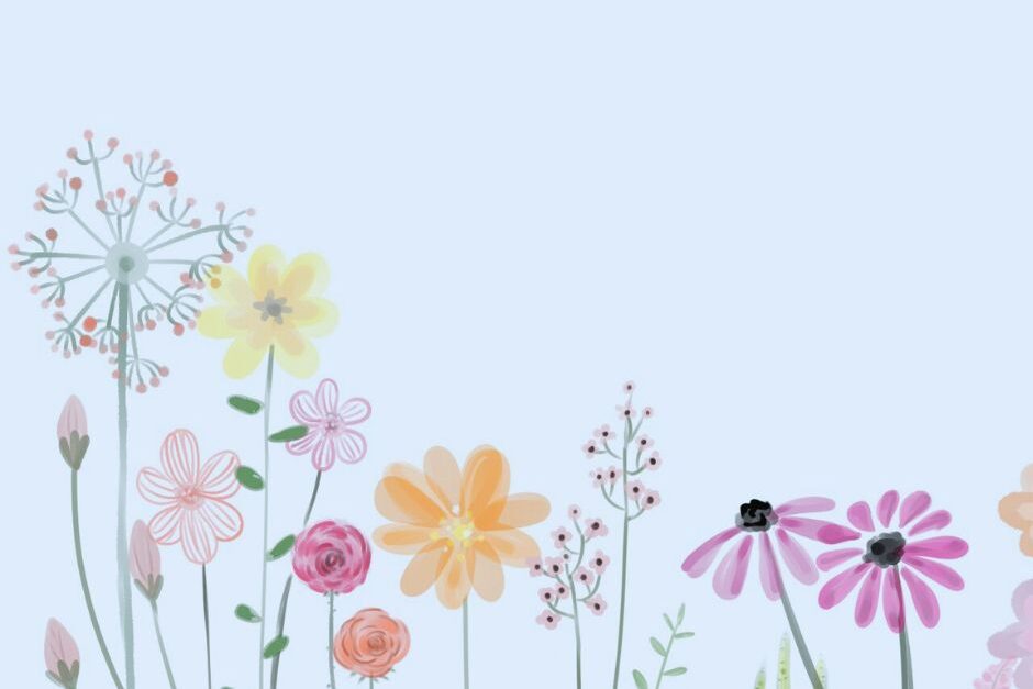 Tegnede blomster